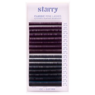 Cils ombre violet - bleu MIX CC 0,07 x 8-14mm