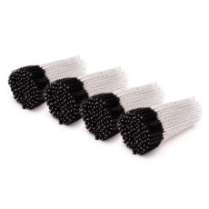 Brosse à cils 4x100 pcs, noir pailleté